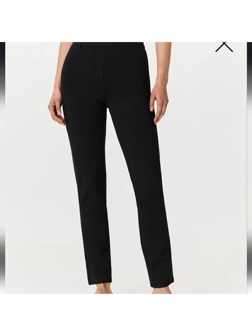 Quince Black Ponte Straight Leg Pants Large